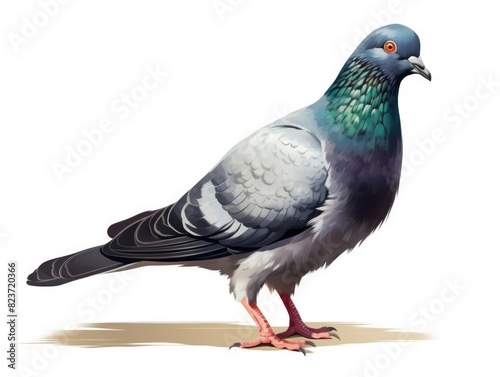 Pigeon bird isolated on white background © amankris99