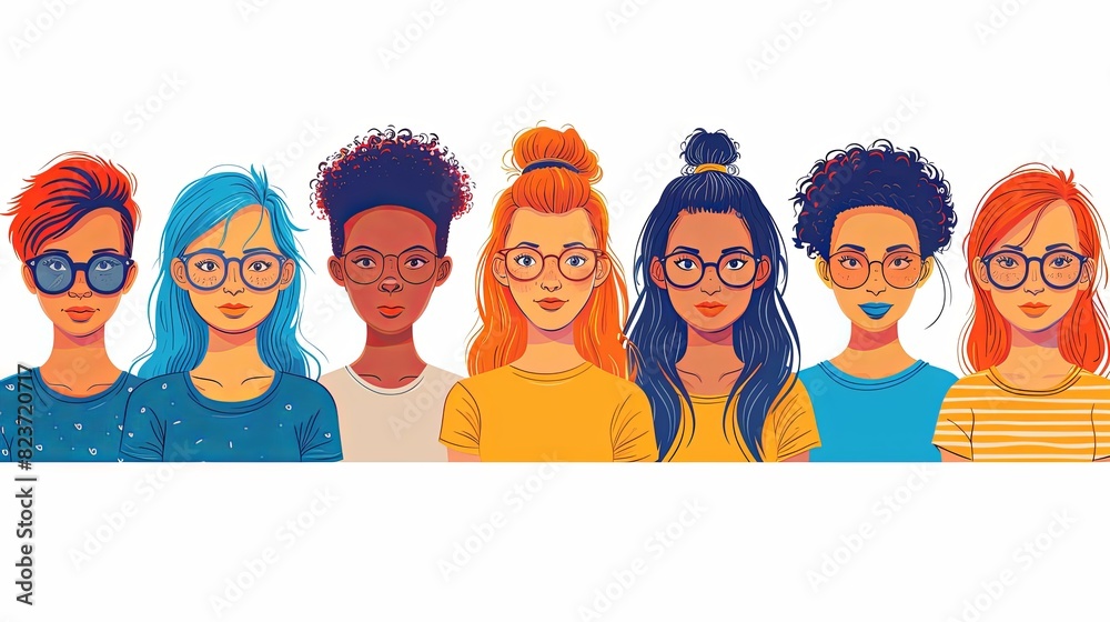 People avatars set. Young men and women with thinking face expressions. Modern line character heads, happy smiling thoughtful girls and guys. Flat vector illustrations isolated on white background People avatars set. Young men and women with thinking face expressions. Modern line character heads, happy smiling thoughtful girls and guys. Flat vector illustrations isolated on white background