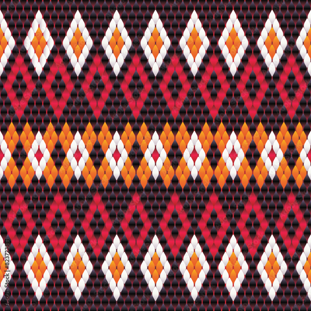 Ikat geometric folklore ornament. Tribal ethnic vector texture. Seamless striped pattern in Aztec style. Figure tribal embroidery. Indian, Scandinavian, Gypsy, Ikat geometric folklore ornament. Tribal ethnic vector texture. Seamless striped pattern in Aztec style. Figure tribal embroidery. Indian, Scandinavian, Gypsy,