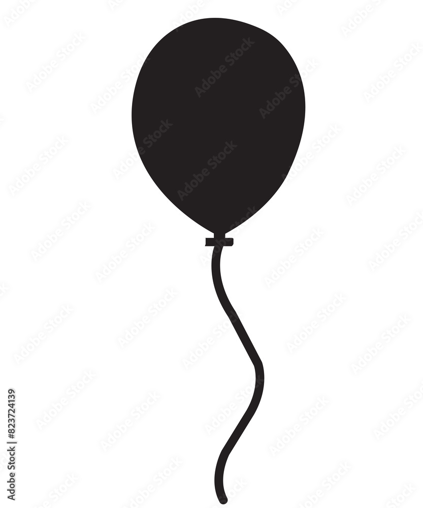 Balloon clip art design on plain white transparent isolated background for card, shirt, hoodie, sweatshirt, apparel, tag, mug, icon, poster or badge