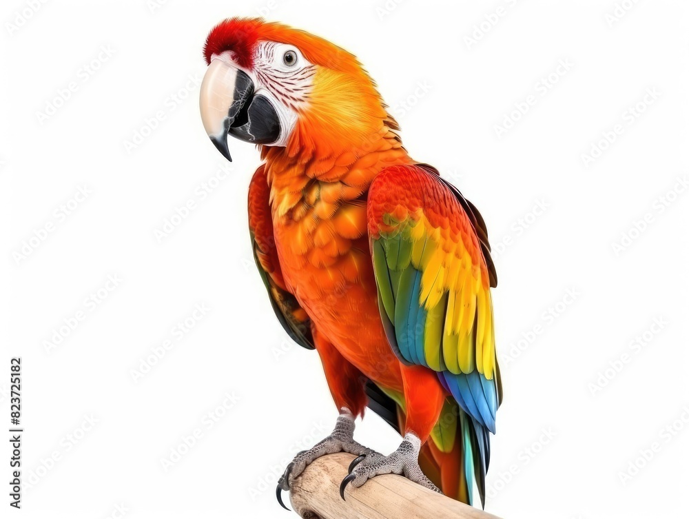 Fototapeta premium Parrot bird isolated on white background