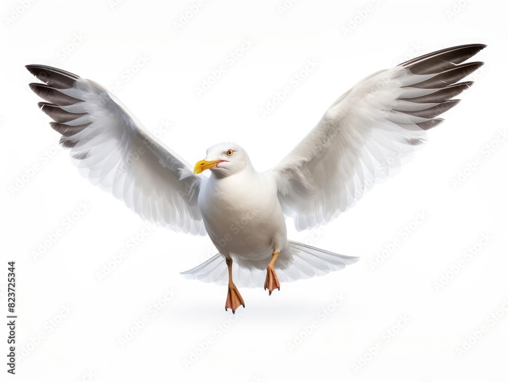 Fototapeta premium Seagull bird isolated on white background
