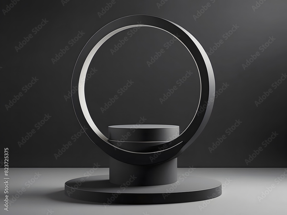 black round arch podium pedestal presentation of a new product studio sale on black Friday, design black round arch podium pedestal presentation of a new product studio sale on black Friday, design