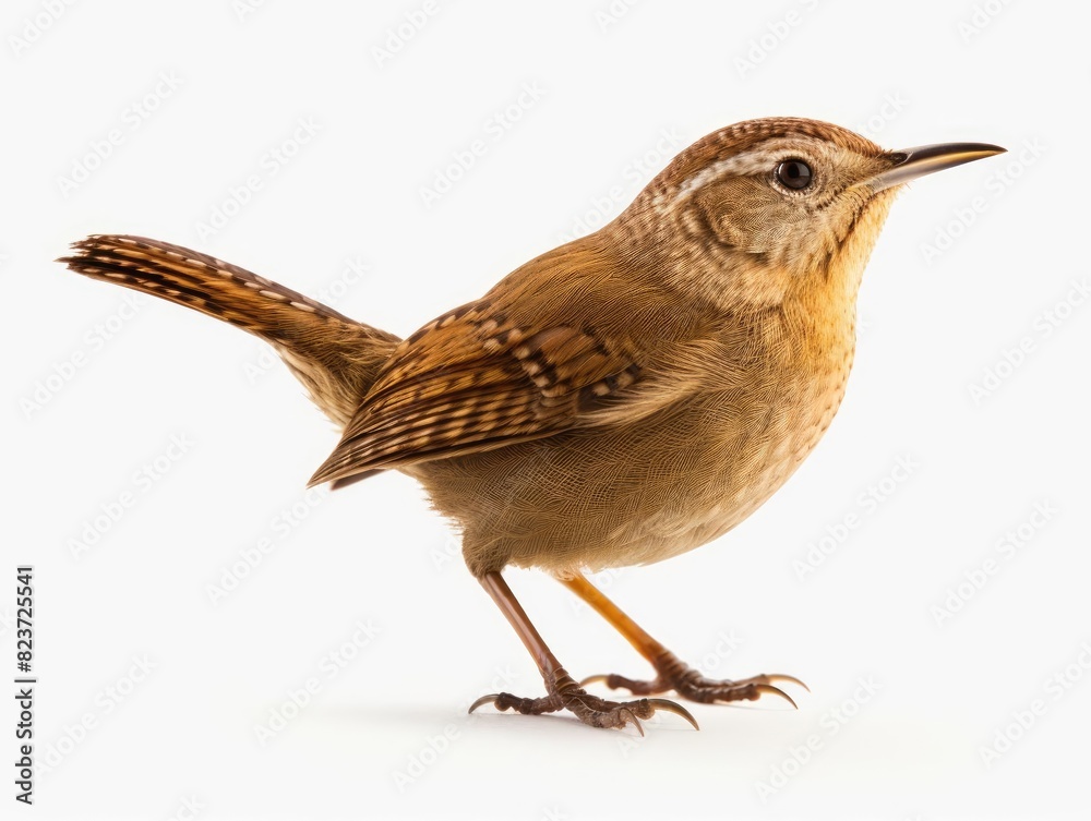 Naklejka premium Wren bird isolated on white background