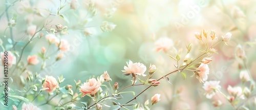 Serenity of Spring  Pastel Color Palette with Abundant Copy Space in High Quality Photography