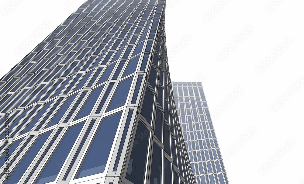 Concept city architecture 3d illustration Concept city architecture 3d illustration