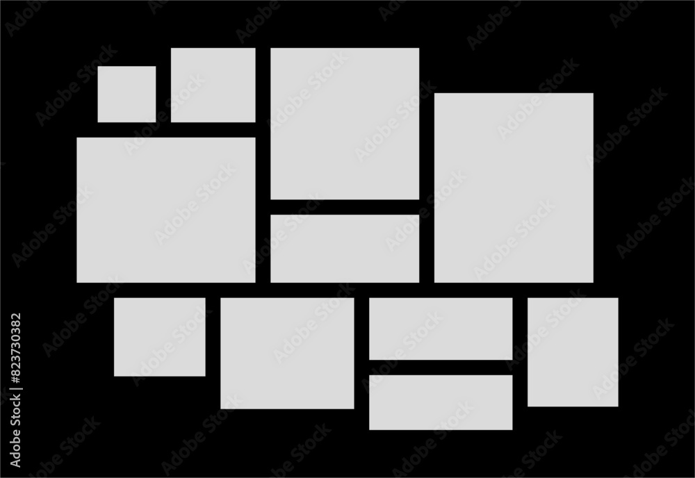 Pictures or photos frame collage. comics page grid layout abstract photo frames and digital photo wall template Pictures or photos frame collage. comics page grid layout abstract photo frames and digital photo wall template