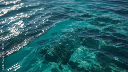 Turquoise sea water texture