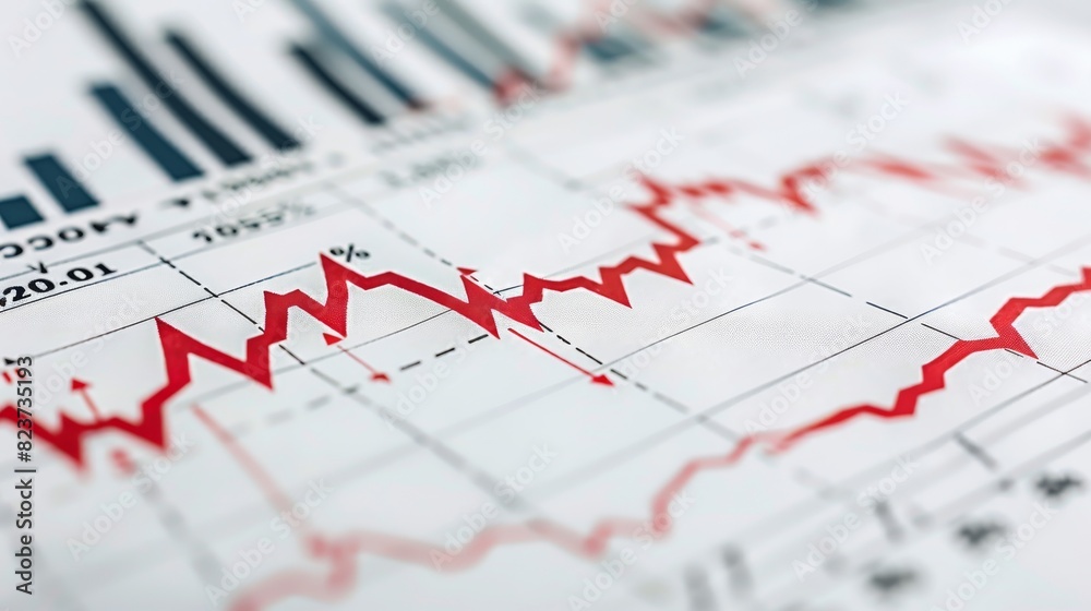 Graph with multiple lines all trending downward, isolated on white background, financial decline concept, highresolution stock photo Graph with multiple lines all trending downward, isolated on white background, financial decline concept, highresolution stock photo