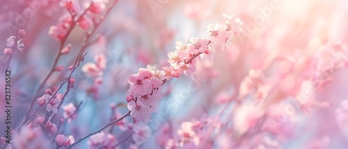 Serene Spring Beauty in Pastel Shades with Copy Space - High Quality Photography of Floral Composition photo