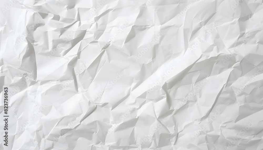 Fototapeta premium the wet crumpled white paper texture for the headerbackdrop