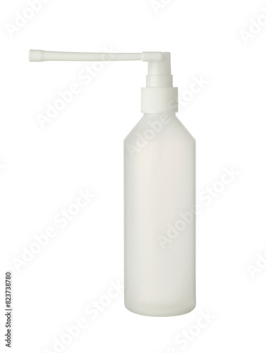 Medical bottle with medicine solution isolated.
