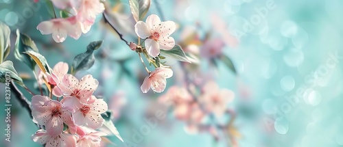 Pastel Spring Delight: Serene Seasonal Beauty with Copy Space - High Quality Photography