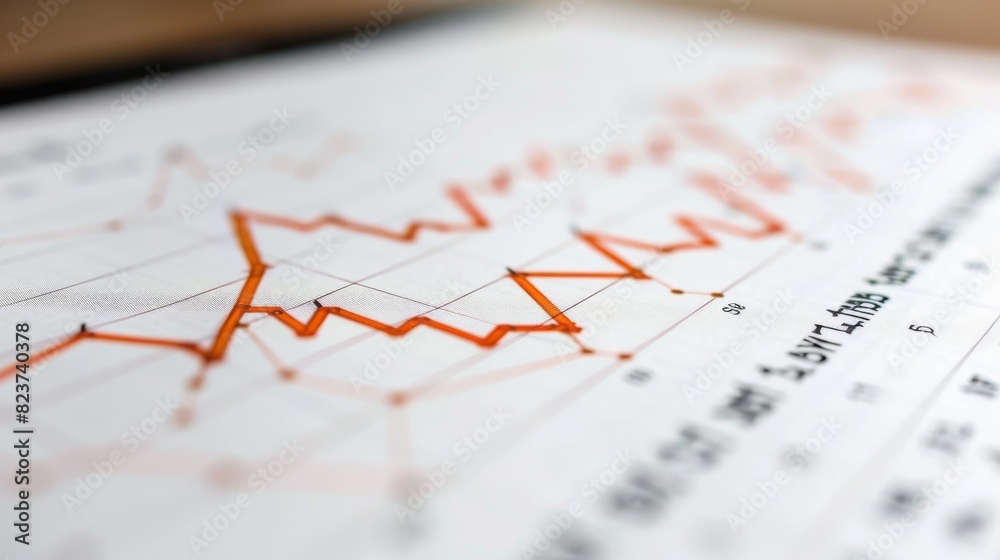 Multiple downwardtrending lines on a graph, isolated on white background, economic downturn, stock photo, clean design Multiple downwardtrending lines on a graph, isolated on white background, economic downturn, stock photo, clean design