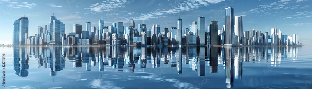 Cityscape Reflections: Close-up of cityscape reflections in water, glass facades, and mirrored surfaces, highlighting the city's reflective beauty and architectural symmetry Cityscape Reflections: Close-up of cityscape reflections in water, glass facades, and mirrored surfaces, highlighting the city's reflective beauty and architectural symmetry