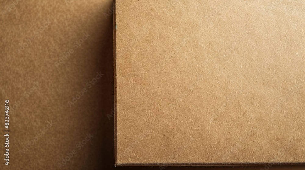 brown cardboard box on a kraft paper background generative ai brown cardboard box on a kraft paper background generative ai