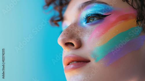 Transgender individuals, face paint, pride parade