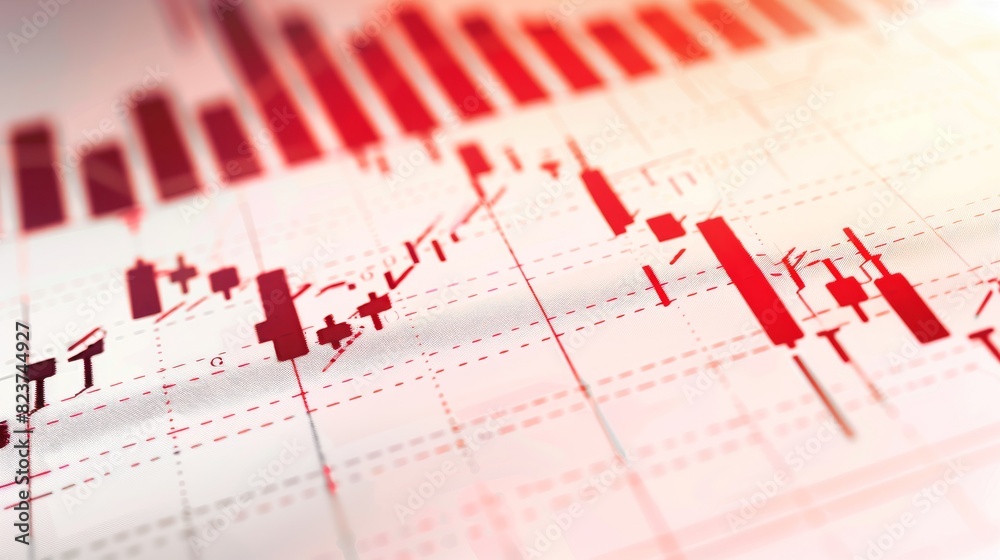 Graph with multiple downward lines, isolated on white background, economic recession, stock photo, professional design Graph with multiple downward lines, isolated on white background, economic recession, stock photo, professional design