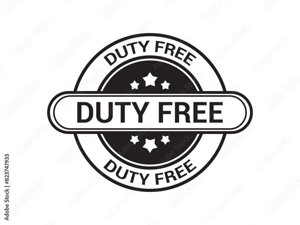 duty free stamp icon. duty free label on white background. round sign duty free stamp icon. duty free label on white background. round sign