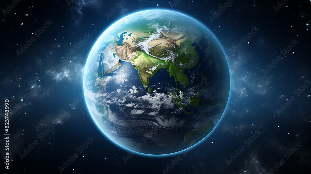 Obraz premium Photorealistic earth planet