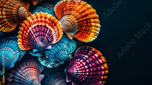 seashell, abstract, nature, background, decoration, pattern, horizontal, no people, photography, color image, shell, animal shell, elegance, spiral, textured, nautilus, art, close-up, collection, shap
