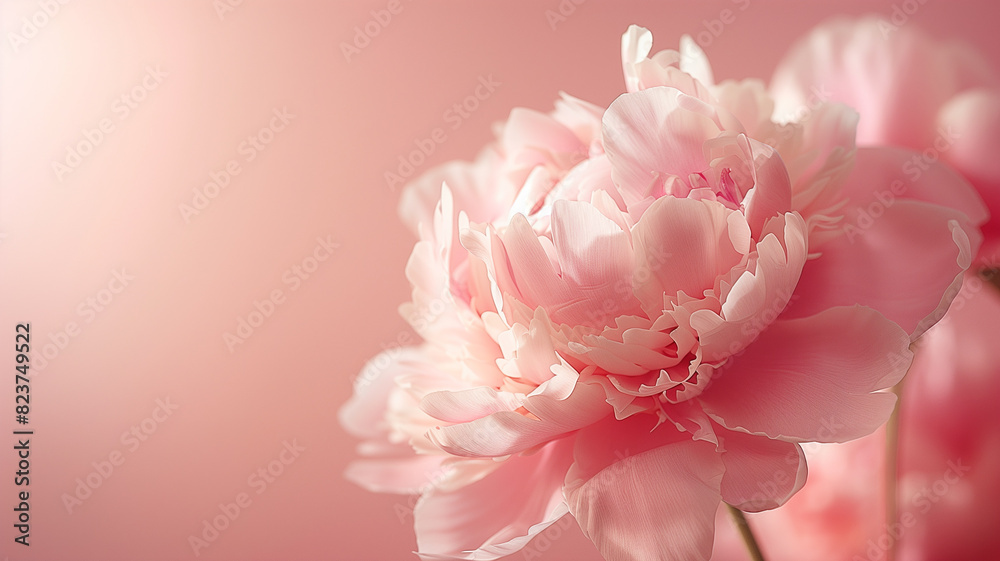 Nature's masterpiece: A close-up view of a peony reveals the intricate details of its petals, a testament to nature's artistry.