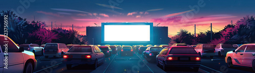 Outdoor Cinemas: Focus on outdoor cinemas, movie screens, and film screenings, showcasing the city's love for outdoor entertainment and cinema photo