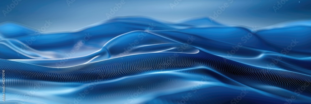 Blue abstract background. liquid ripple flow like water. copy space for text