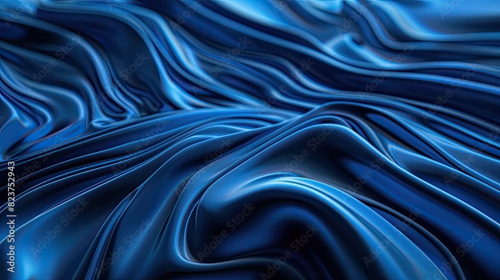 Fototapeta premium Blue abstract background. liquid ripple flow like water. copy space for text