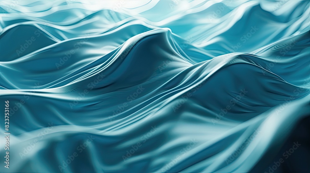Fototapeta premium Blue abstract background. liquid ripple flow like water. copy space for text
