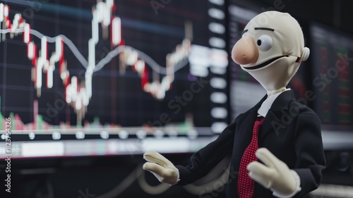 A puppet explains the stock market