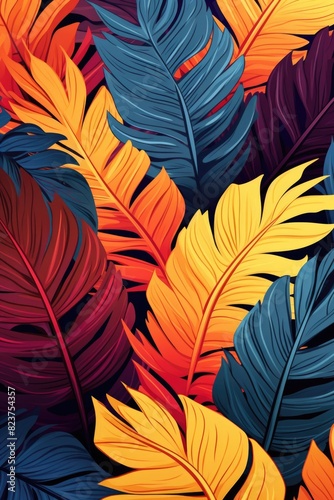 tropic leaves background © Artur
