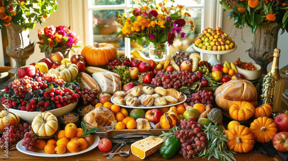 A variety of fruits displayed on a table, showcasing a colorful assortment of flavors and textures A variety of fruits displayed on a table, showcasing a colorful assortment of flavors and textures