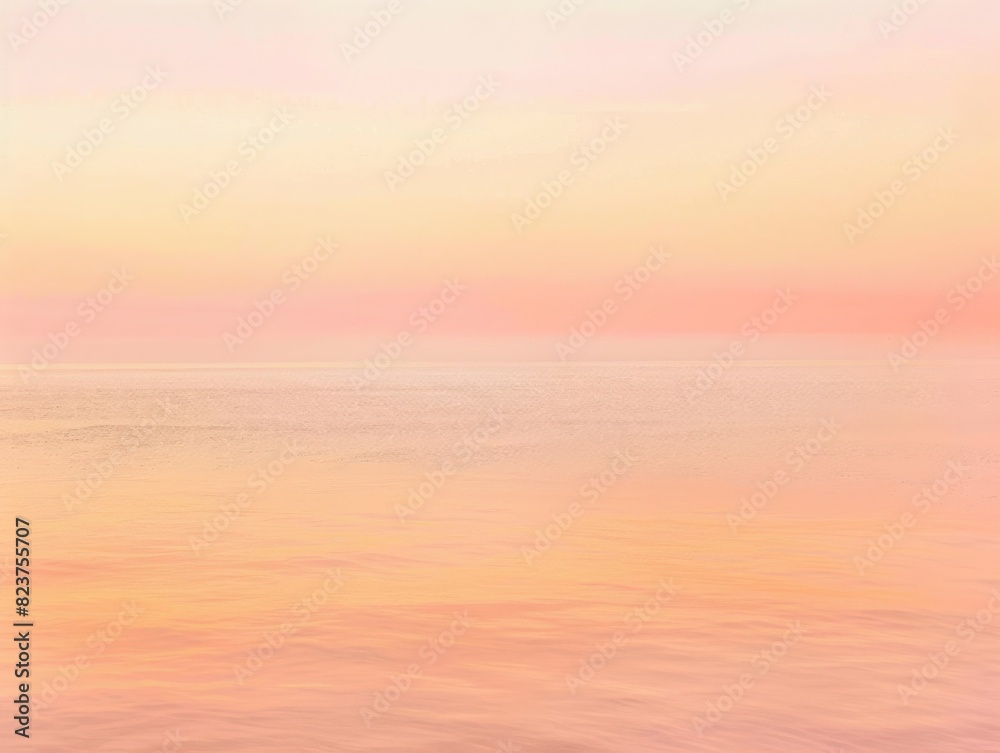 A sunrise over a calm ocean, with soft hues of orange and pink blending seamlessly, creating a serene background that evokes a sense of rhythm and peace A sunrise over a calm ocean, with soft hues of orange and pink blending seamlessly, creating a serene background that evokes a sense of rhythm and peace