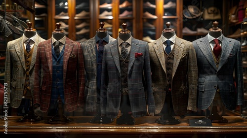 Stylish Mens Suits on Display A Showcase of Diverse Tailoring Design