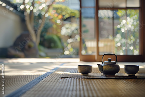 Traditional Japanese Tea Ceremony with Authentic Utensils and Decor 
