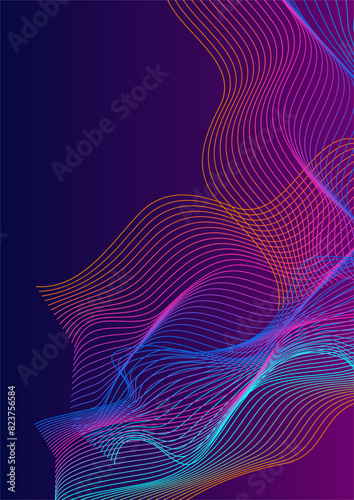 Fotografie Rainbow Wave Background Violet Vector