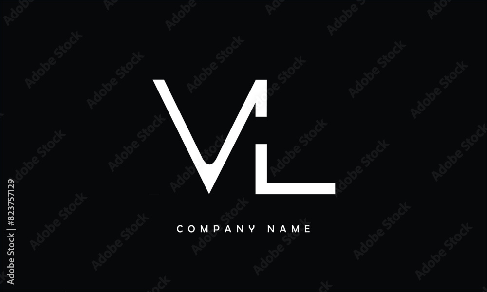 VL, LV, V, L Abstract Letters Logo Monogram VL, LV, V, L Abstract Letters Logo Monogram