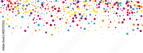 Rainbow Element Background White Vector. Circle Wallpaper Frame. Bright Group. Colorful Confetti Surprise. Dot Prize Template.