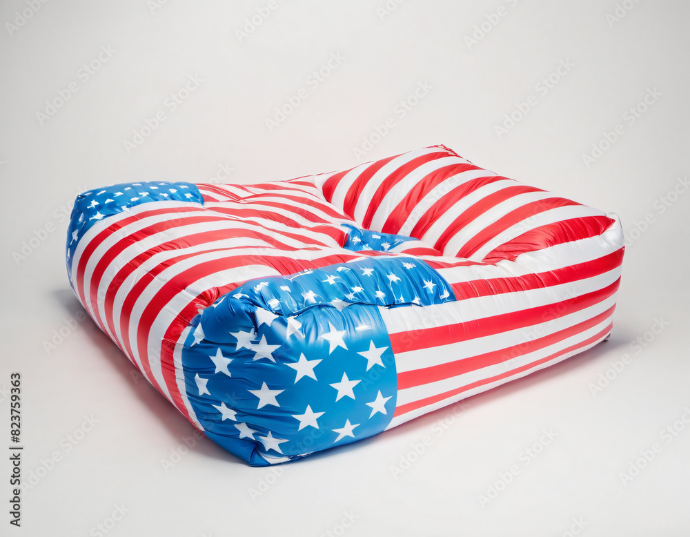 Fototapeta premium inflatable mattress colors flag 4th of July