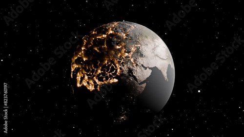 The Earth Implodes in the Space