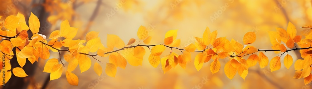 Autumn leaves, ultra wide background