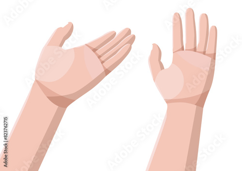 hand isolated on white background illustration vector
