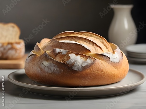 San Francisco sourdough bread on plate photo