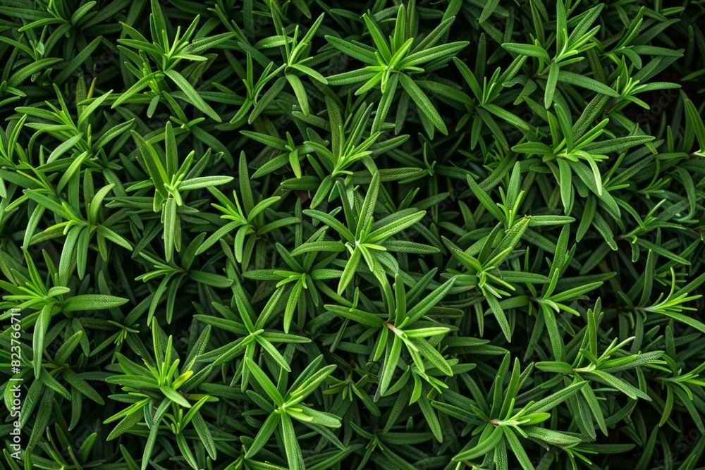Fresh rosemary twig texture background, green rosemary sprig pattern, seasoning twigs banner Fresh rosemary twig texture background, green rosemary sprig pattern, seasoning twigs banner
