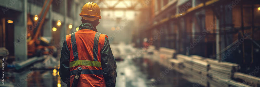 Photo of a construction worker Photo of a construction worker