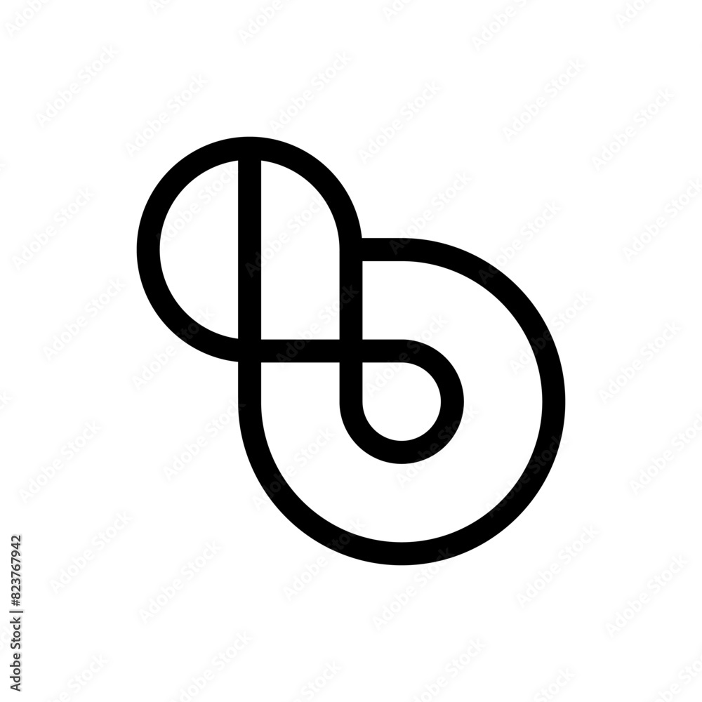 Letter B infinity creative line logo design Letter B infinity creative line logo design