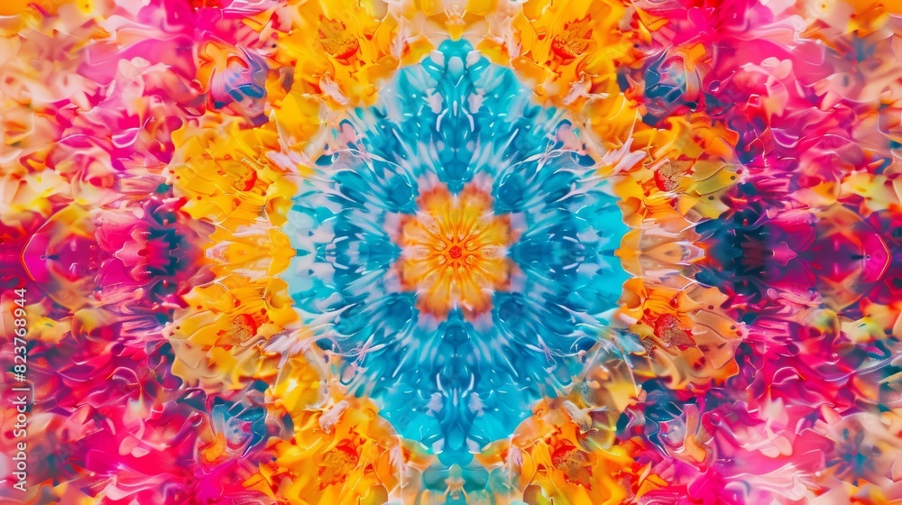 Colorful kaleidoscope with patterned background Colorful kaleidoscope with patterned background