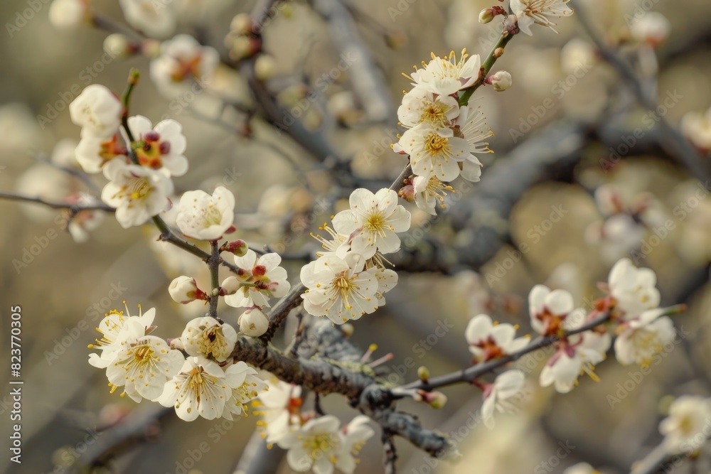 Blossoms Close-Up: Stunning Plum Tree Blossoms Blooming in Sonoma County Blossoms Close-Up: Stunning Plum Tree Blossoms Blooming in Sonoma County