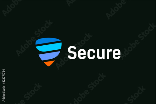 Security  logo secure shield logo design and business name ideas 